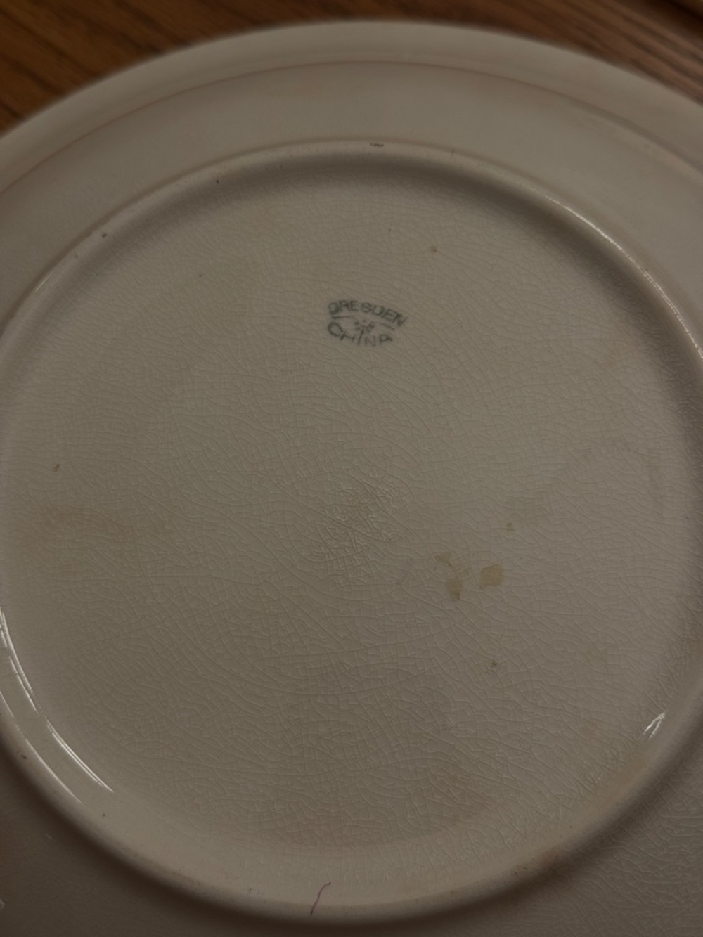 Vintage Dresden China Floral Serving Bowl Gold Rim Peach Roses Cottagecore Decor - Picture 6 of 7